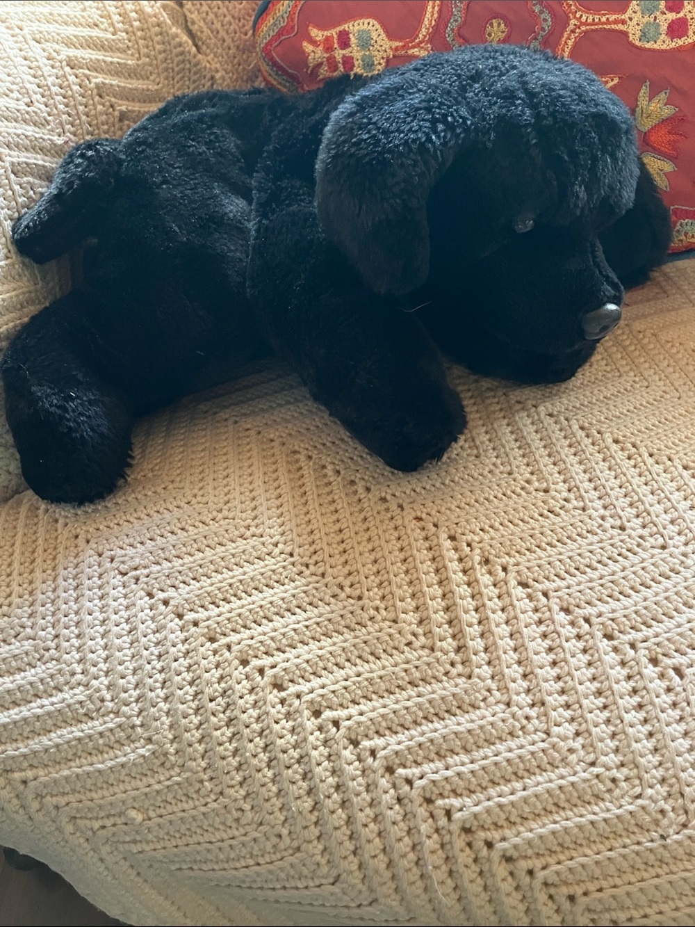Douglas 18” black Labrador puppy plush vintage 1990’s dog stuffed animal